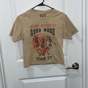 Isaac Morris Cropped Skeleton Graphic Tee